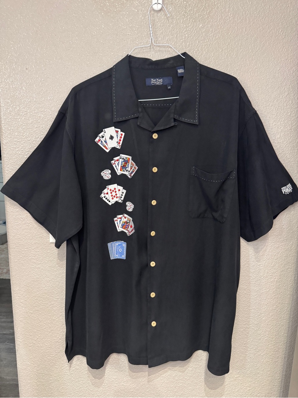 Nat Nast World Series of Poker Silk Shirt 3XT Limited Edition Embroidered WSOP
